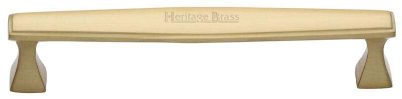 Heritage C0334 Satin Brass Art Deco Cabinet Handle 254mm