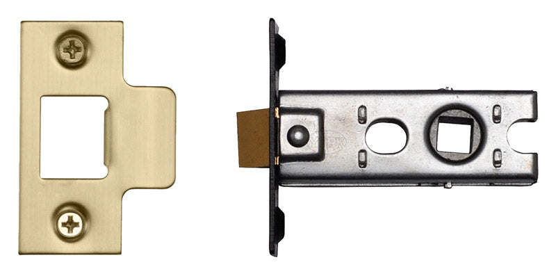 York Tubular Mortice Latch 2.5in Satin Brass