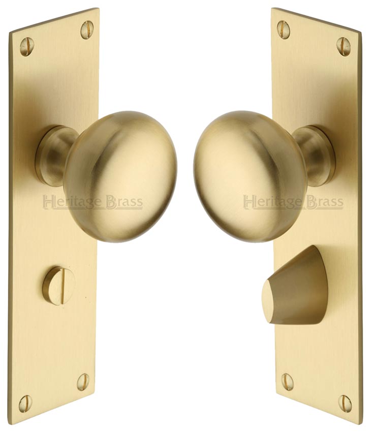 Heritage BAL8530 Balmoral Satin Brass Bathroom Knobs