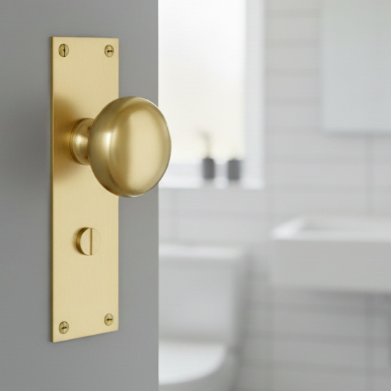Heritage BAL8530 Balmoral Satin Brass Bathroom Knobs