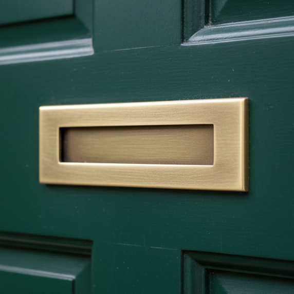 Heritage V850 Antique Brass Letter Box 203x76mm