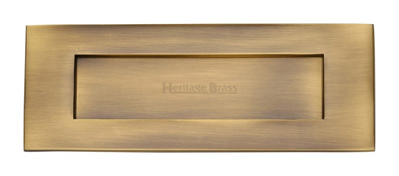 Heritage V850 Antique Brass Letter Box 203x76mm