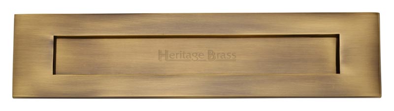 Heritage V850 Antique Brass Letter Box 331x80mm