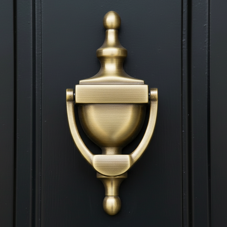 Heritage V910 Antique Brass Small Urn Knocker 152mm