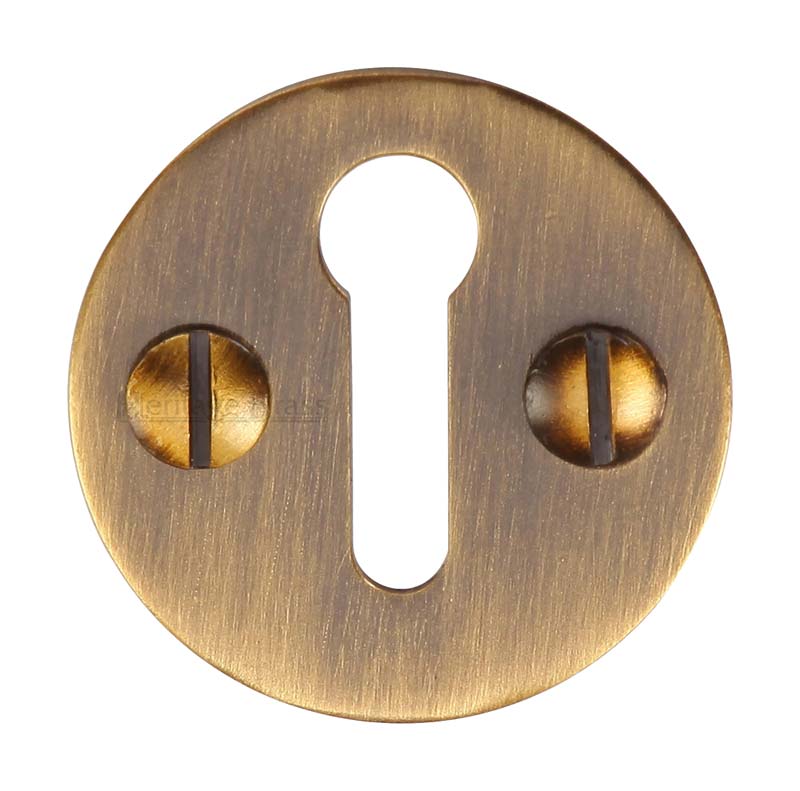 Heritage V1010 Antique Brass Circular Escutcheon 32mm