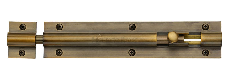 Heritage C1582 Antique Brass Barrel Bolt Straight 6x1.1/4in