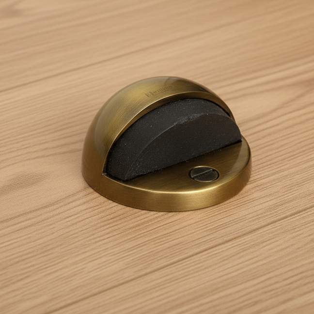 Heritage V1080 Antique Brass Oval Door Stop 47mm