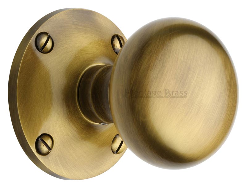 Heritage KEN980 Antique Brass Kensington Mortice Knobs 64mm