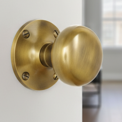 Heritage KEN980 Antique Brass Kensington Mortice Knobs 64mm