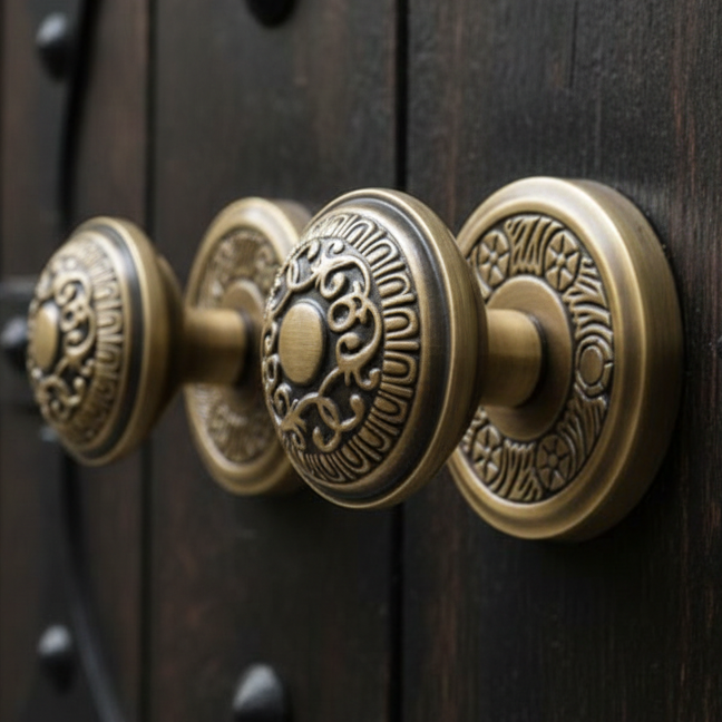 Heritage AYD1324 Antique Brass Aydon Mortice Knobs 57mm