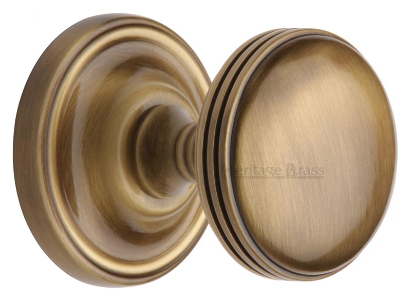 Heritage WHI6429 Antique Brass Whitehall Mortice Knobs 63mm