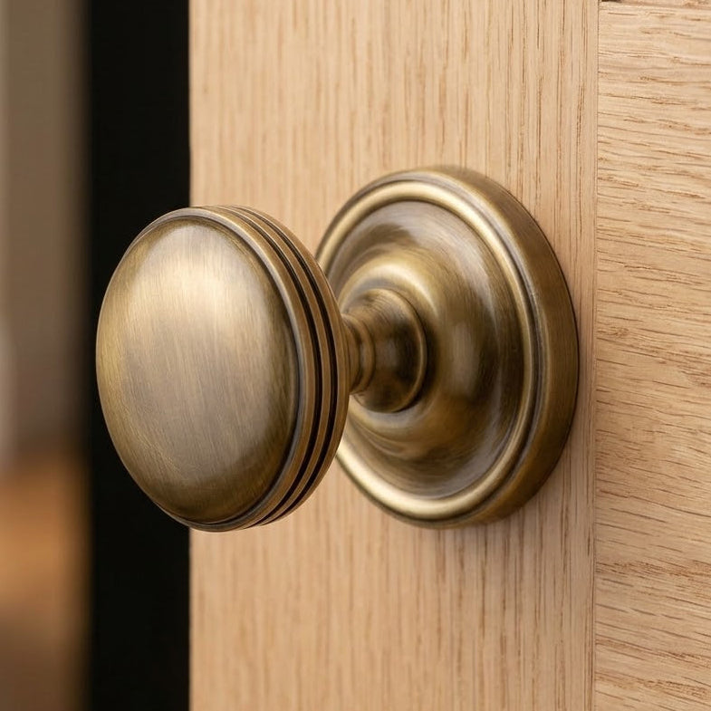 Heritage WHI6429 Antique Brass Whitehall Mortice Knobs 63mm