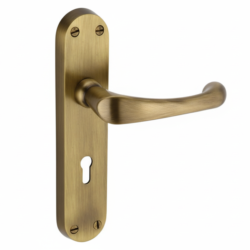 Heritage V6050 Antique Brass Gloucester Lock Handles