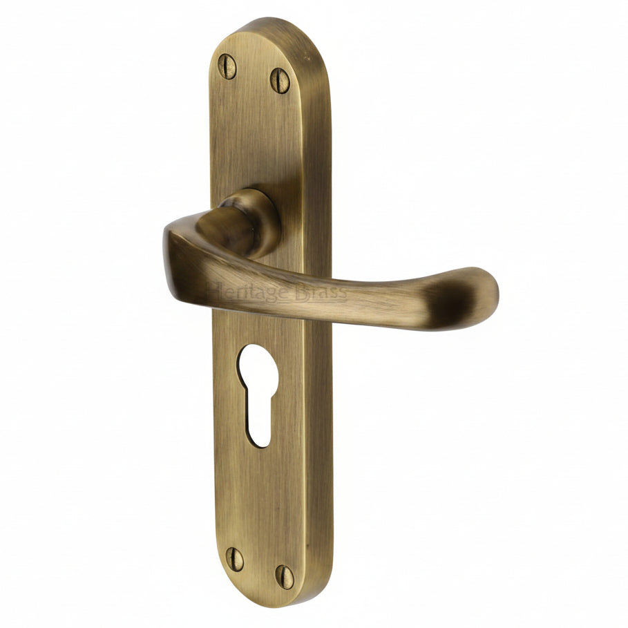 Heritage V6066.48 Antique Brass Gloucester Euro Handles