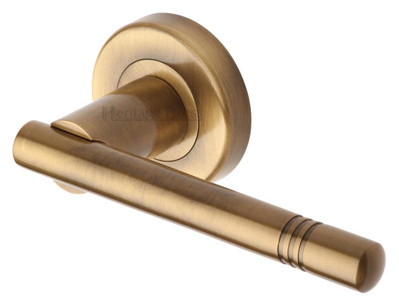 Heritage V2100 Antique Brass Alicia Lever on Rose