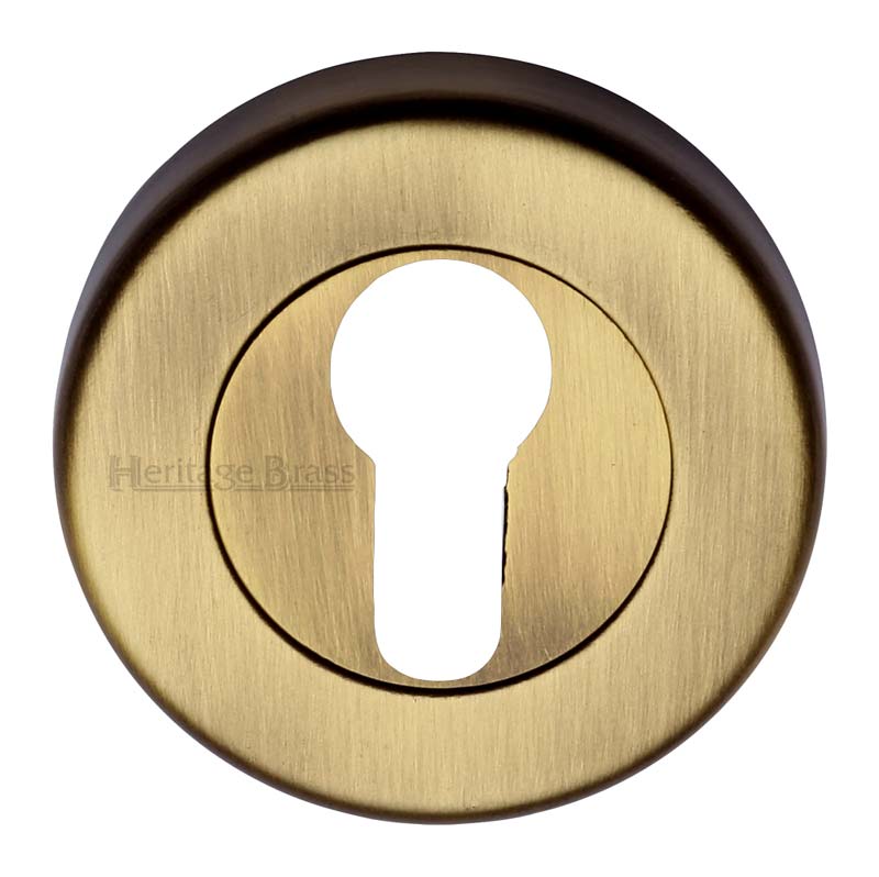 Heritage V4020 Antique Brass Euro Escutcheon 53mm