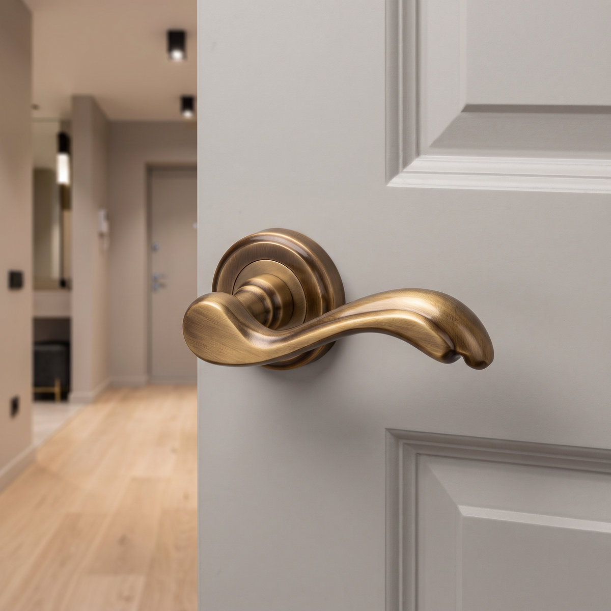 Heritage V1601 Antique Brass Lisboa Lever on Rose