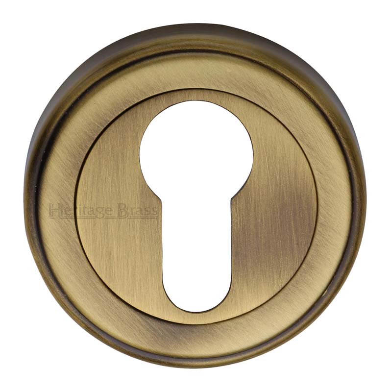 Heritage V5020 Antique Brass Euro Escutcheon 50mm
