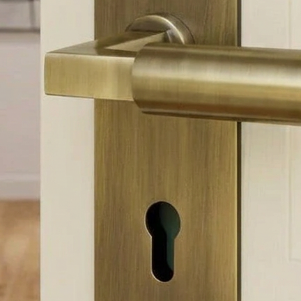 Heritage BAU7300 Antique Brass Bauhaus Lock Handles