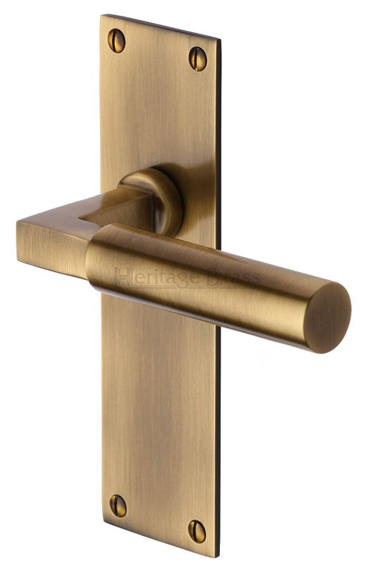 Heritage BAU7310 Antique Brass Bauhaus Latch Handles