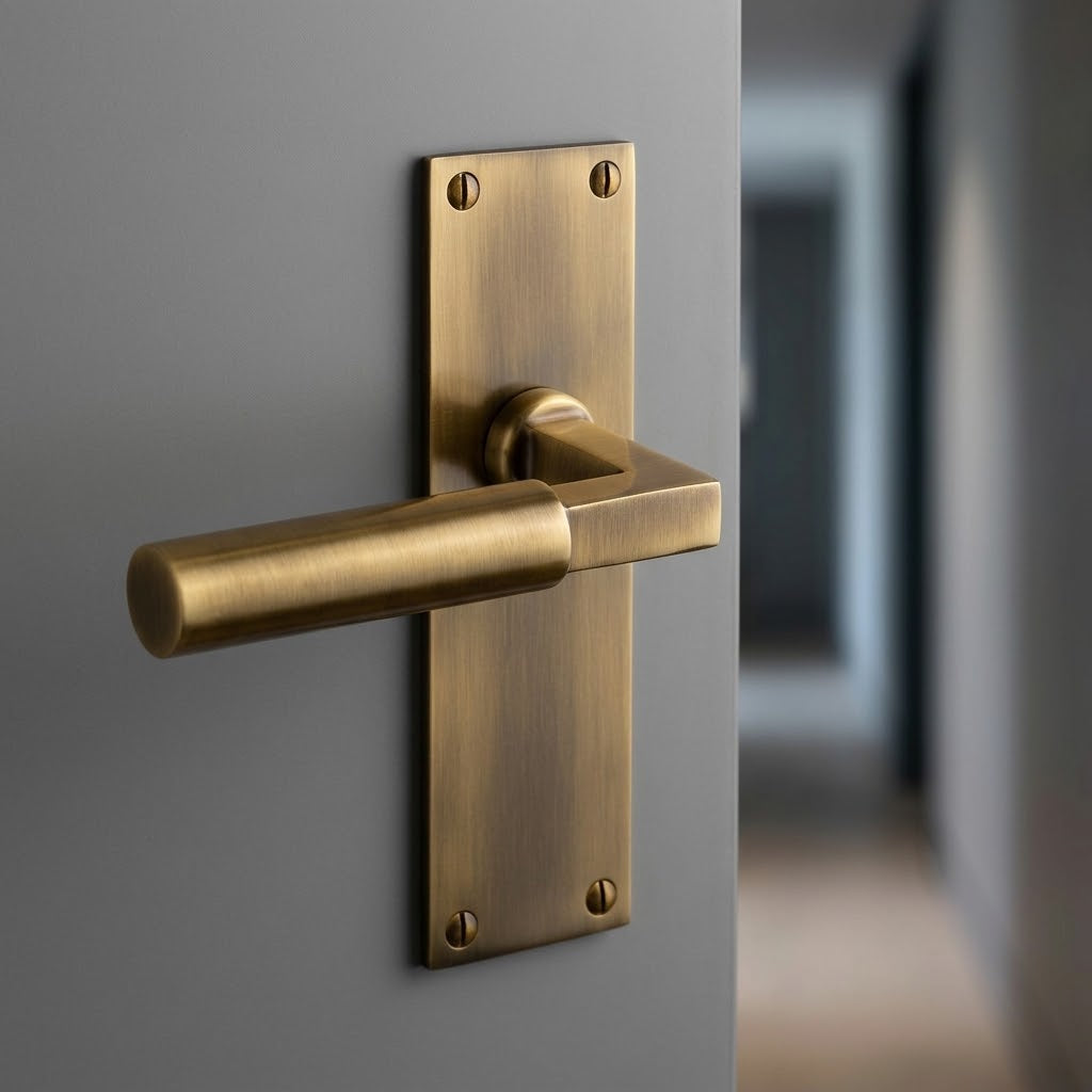 Heritage BAU7310 Antique Brass Bauhaus Latch Handles