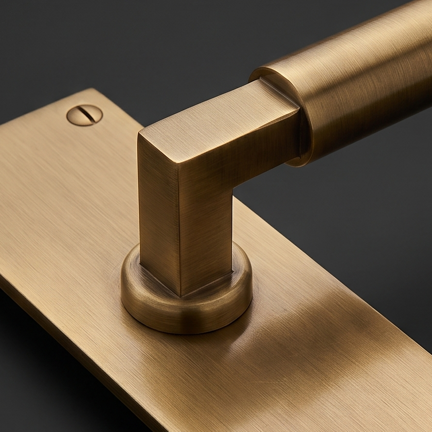 Heritage BAU7310 Antique Brass Bauhaus Latch Handles