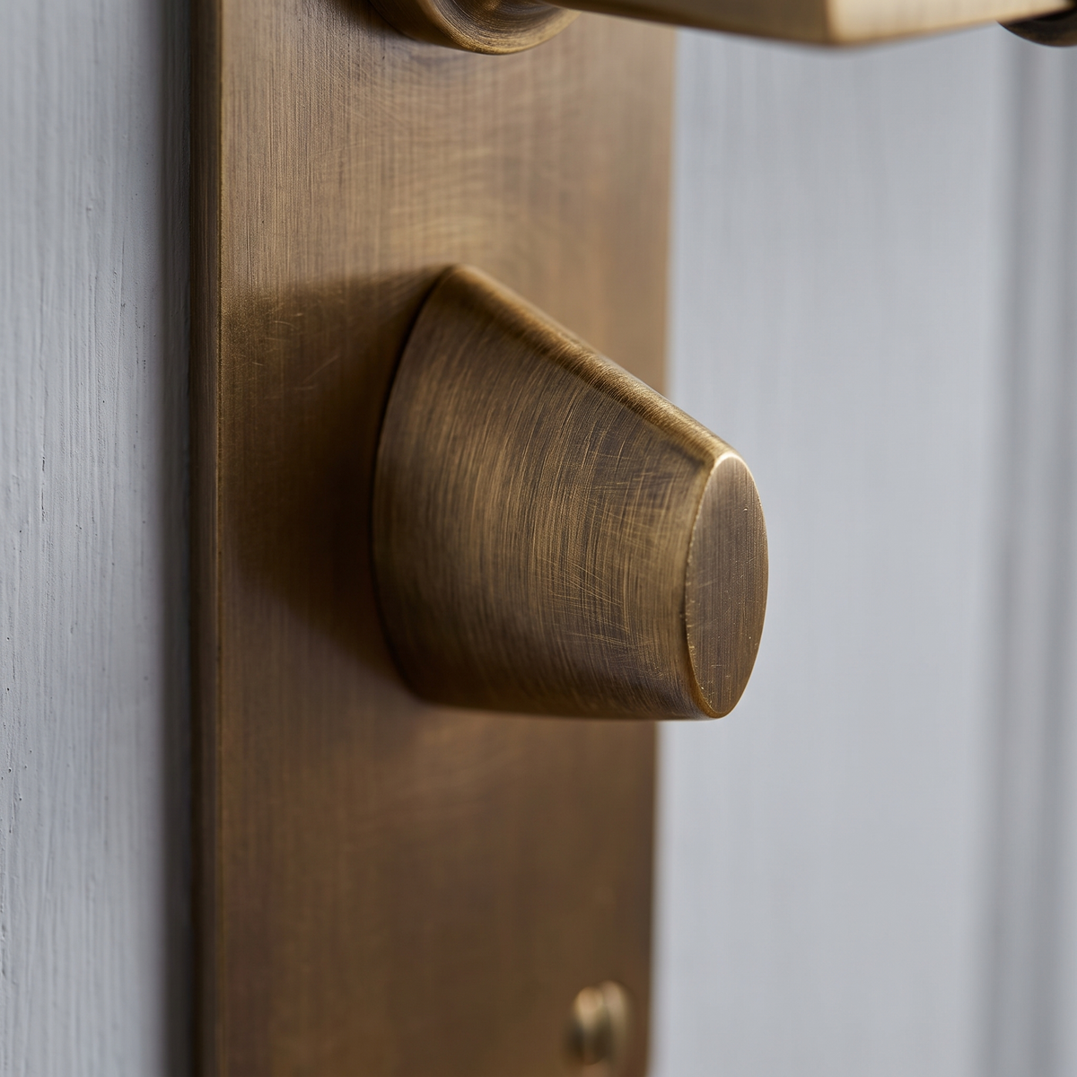 Heritage BAU7330 Antique Brass Bauhaus Bathroom Handles