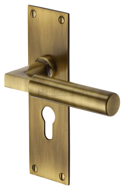 Heritage BAU7348 Antique Brass Bauhaus Euro Handles