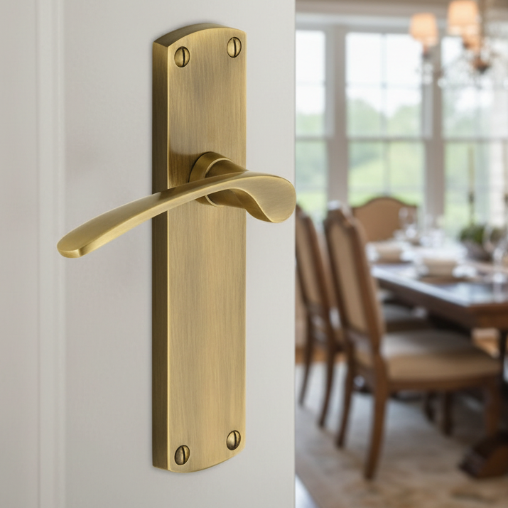 Heritage DIP7810 Antique Brass Diplomat Latch Handles