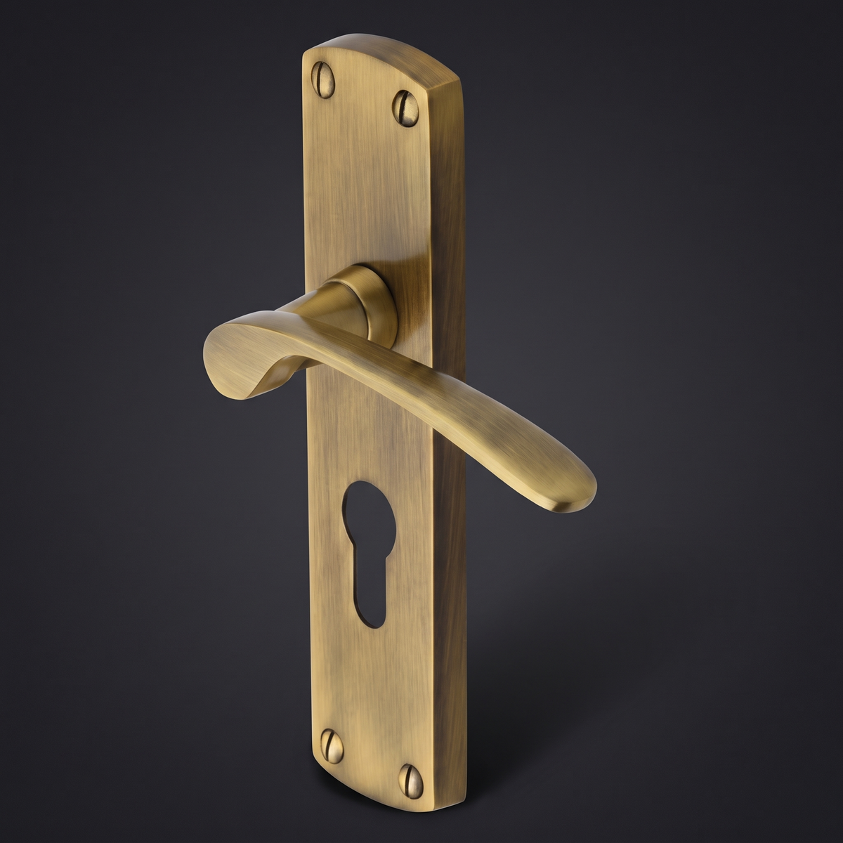 Heritage DIP7848 Antique Brass Diplomat Euro Handles