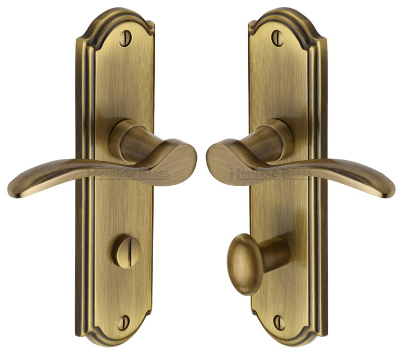Heritage HOW1330 Antique Brass Howard Bathroom Handles