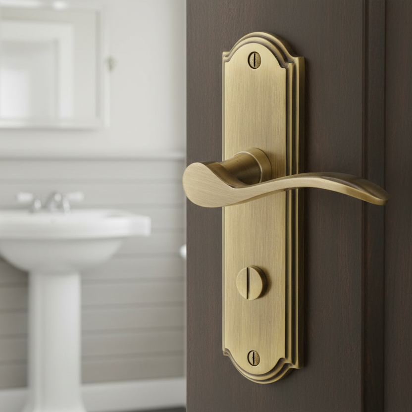 Heritage HOW1330 Antique Brass Howard Bathroom Handles