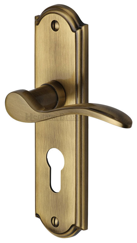 Heritage HOW1348 Antique Brass Howard Euro Handles