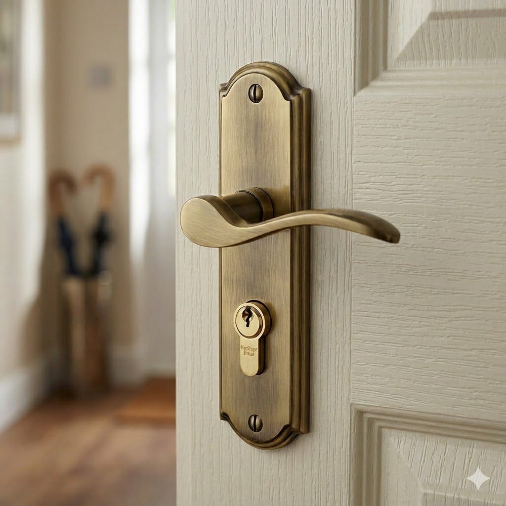 Heritage HOW1348 Antique Brass Howard Euro Handles
