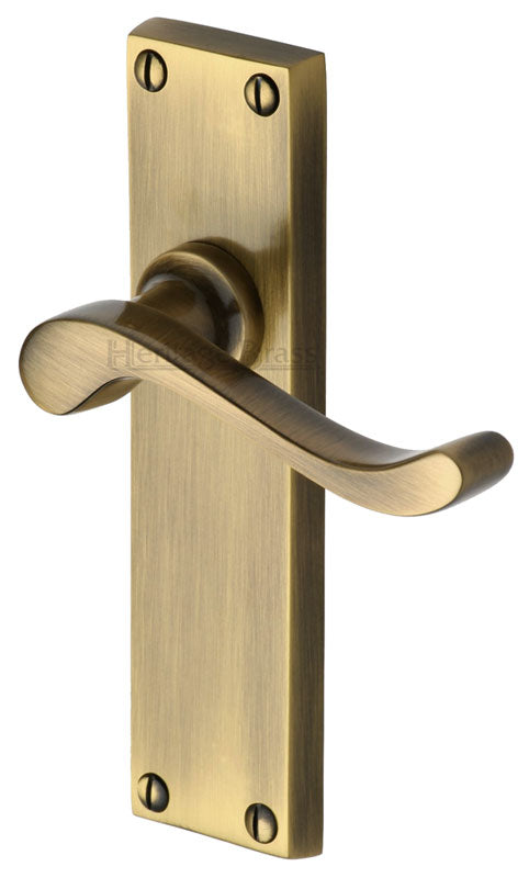 Heritage V803 Antique Brass Bedford Latch Handles