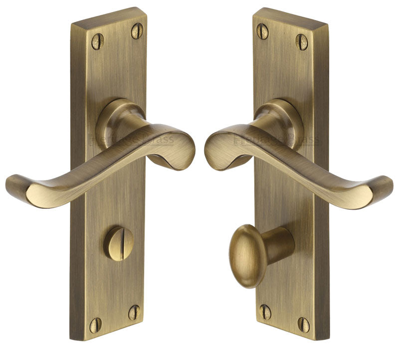 Heritage V815 Antique Brass Bedford Bathroom Handles