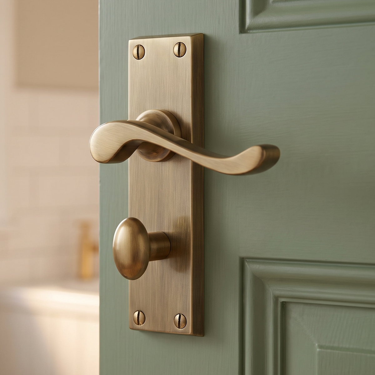 Heritage V815 Antique Brass Bedford Bathroom Handles