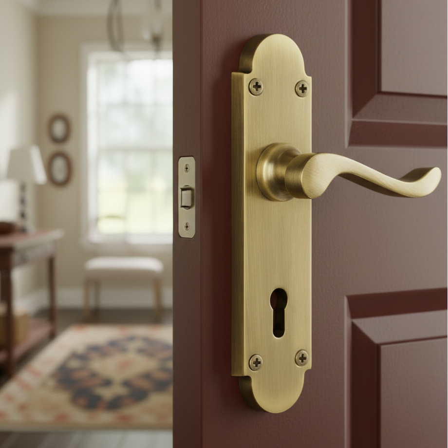 Heritage S600 Antique Brass Savoy Lock Door Handles
