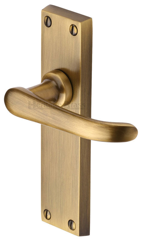 Heritage V713 Antique Brass Windsor Latch Handles