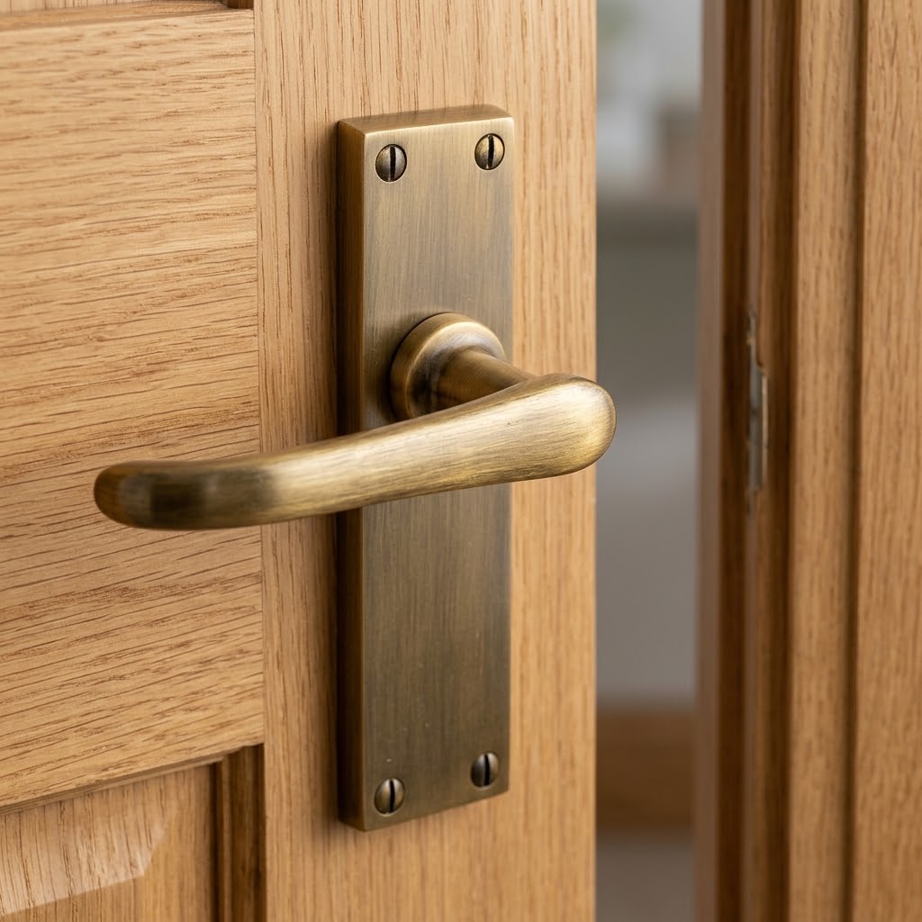 Heritage V713 Antique Brass Windsor Latch Handles