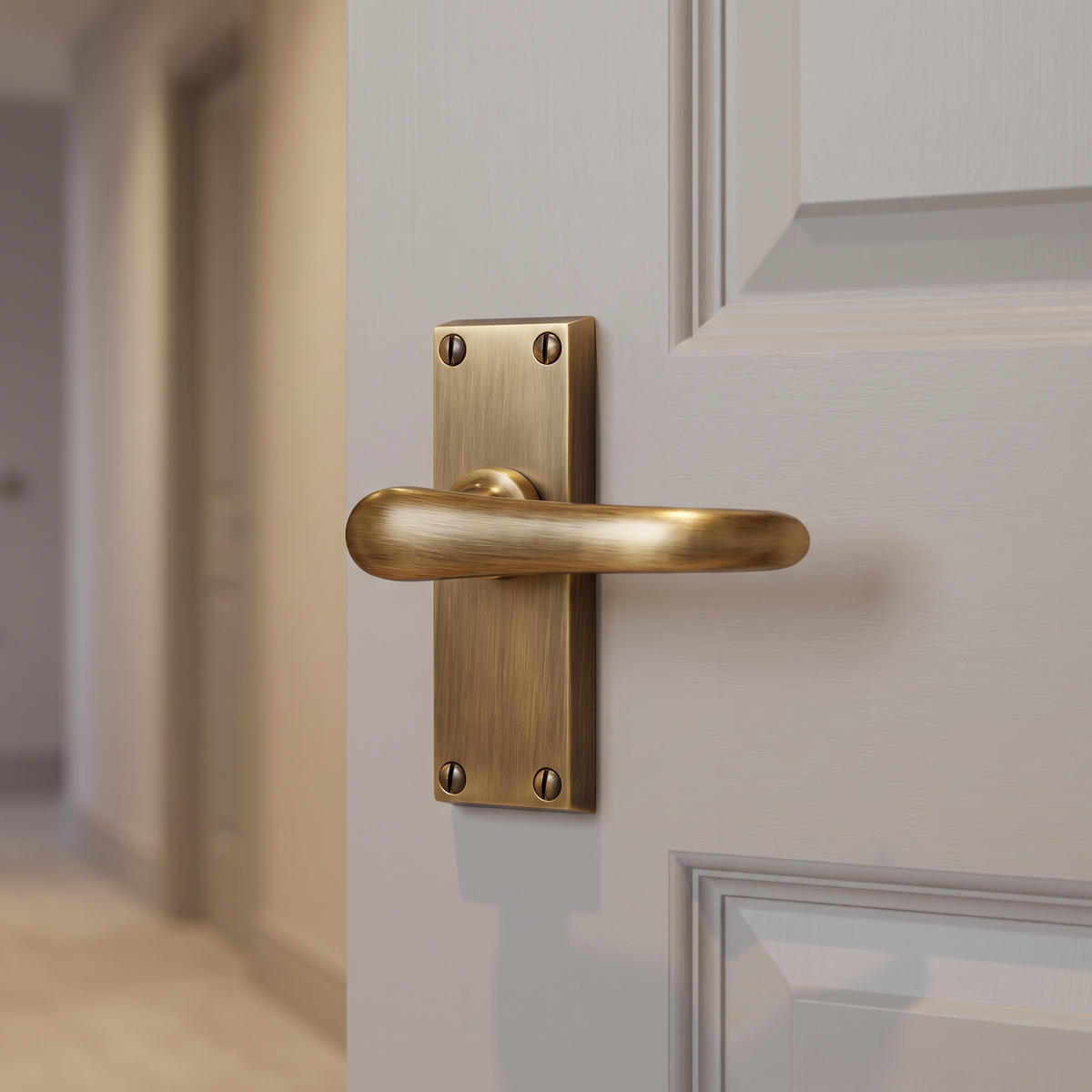 Heritage V710 Antique Brass Windsor Short Latch Handles