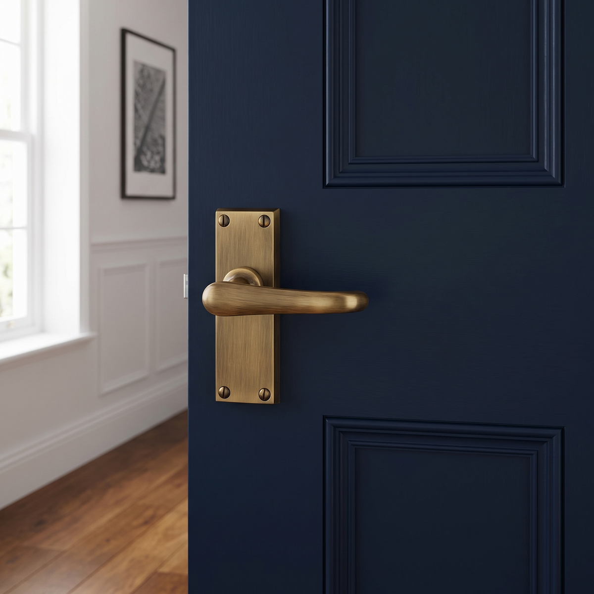 Heritage V710 Antique Brass Windsor Short Latch Handles