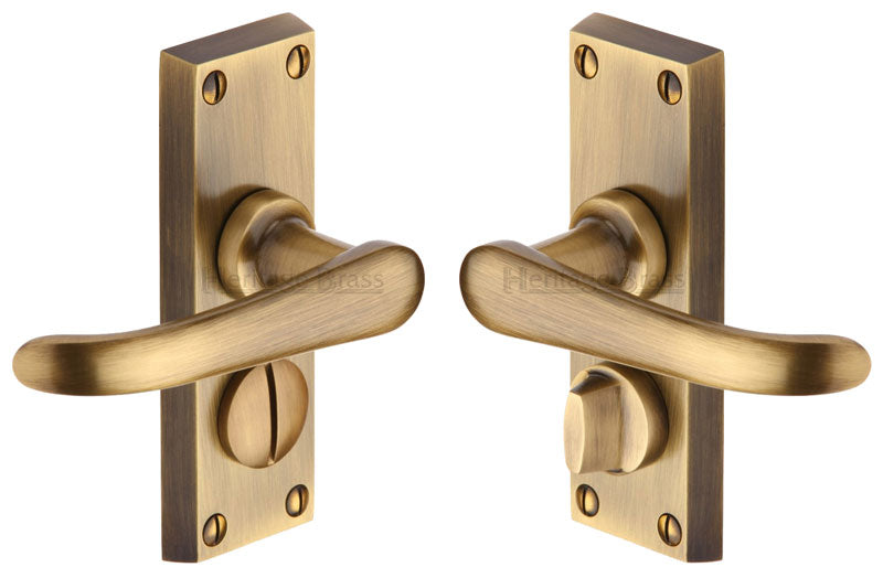 Heritage V735 Antique Brass Windsor Privacy Handles