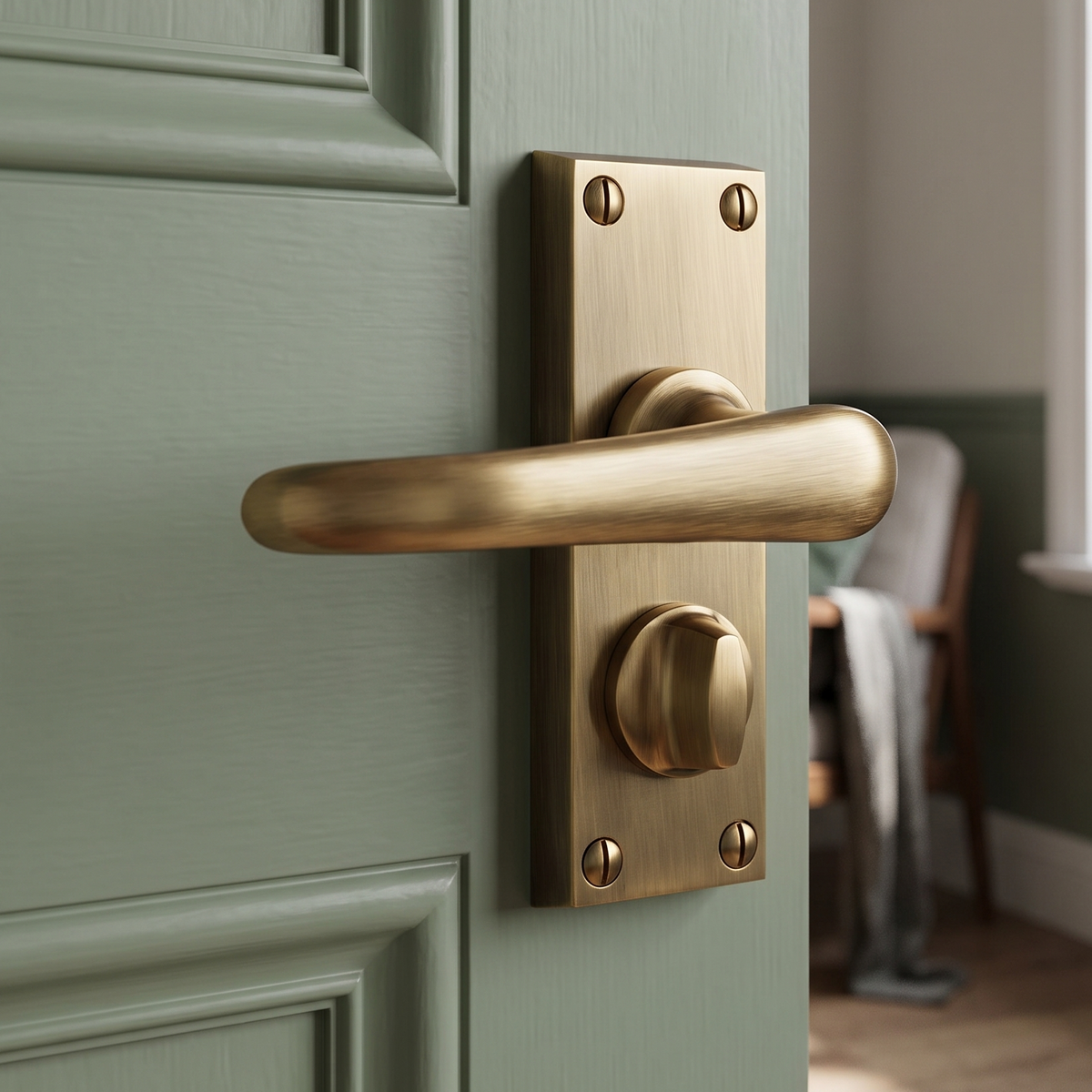 Heritage V735 Antique Brass Windsor Privacy Handles