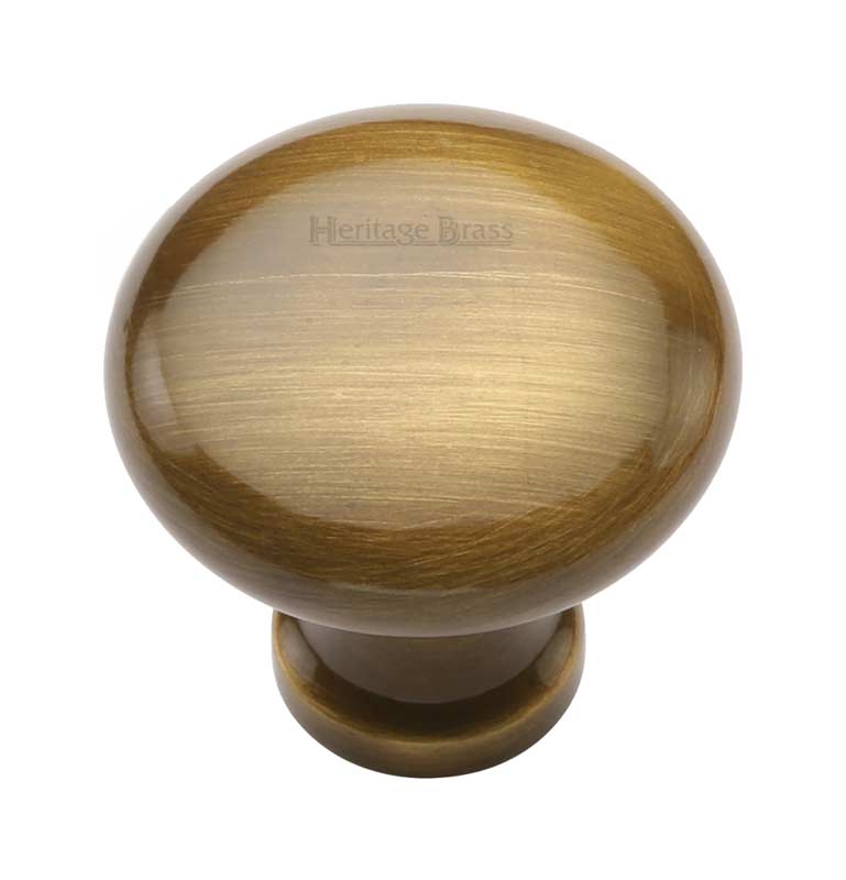 Heritage C113 Antique Brass Mushroom Cabinet Knobs
