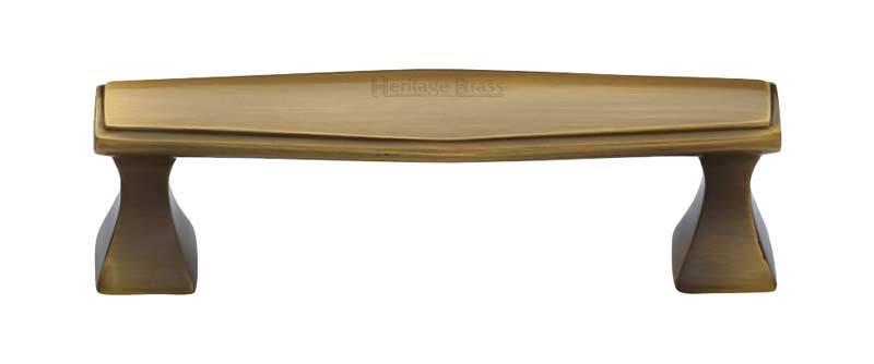 Heritage C0334 Antique Brass Art Deco Cabinet Handle