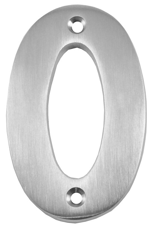 Satin Chrome Surface Fixed Front Door Numbers 0-9 76mm C1566