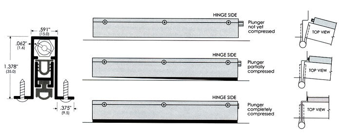 Mortice Dropseal Draught Excluder