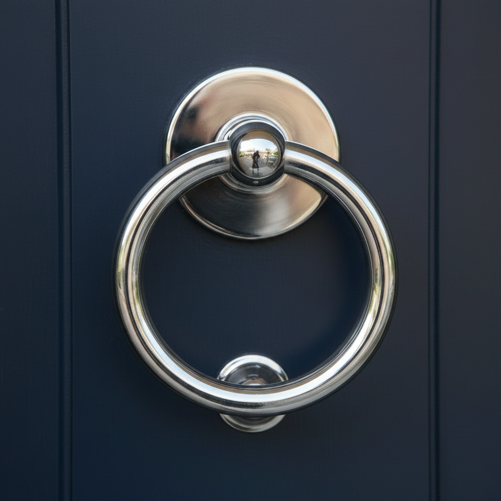 Chrome Ring Door Knocker 134mm