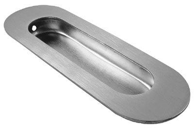 Satin Stainless Steel Oval Flush Pull 120x41mm
